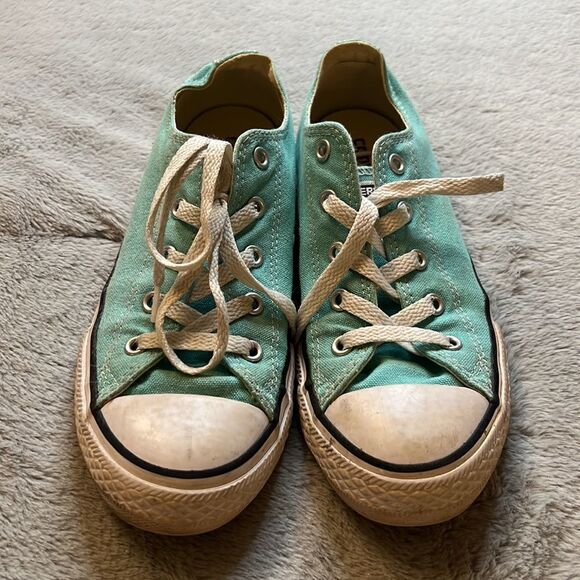 Converse All Stars - Seafoam Green - Low Tops - Size Youth 3 - Picture 1 of 9